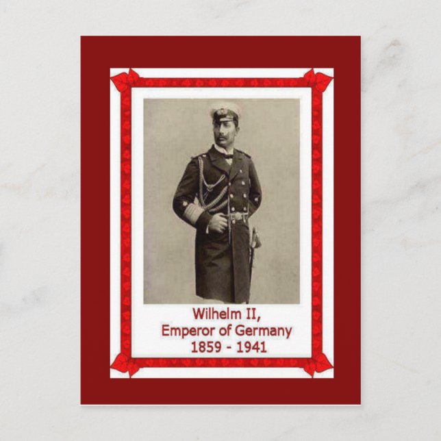Carte Postale Célèbres gens, Kaiser Guillaume II 1859-1941 (Devant)