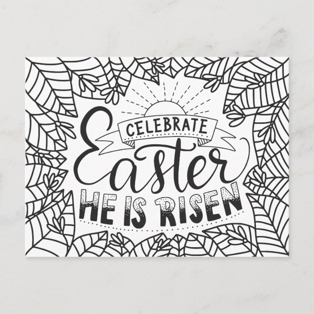 Carte Postale Célébrez Pâques qu'il se lève (Devant)