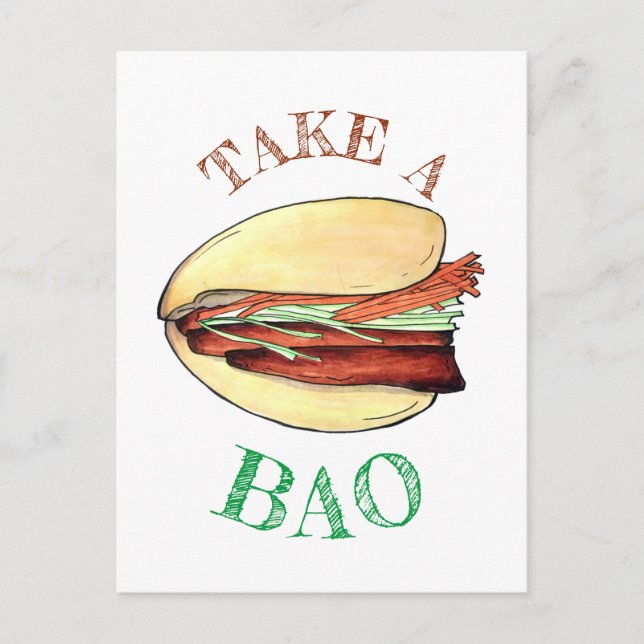 Carte Postale CÉLÉBREZ UN BAO Bun de porc au ventre Celebration  (Devant)