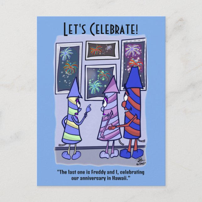 Carte Postale Célébrons le 4 juillet (Devant)