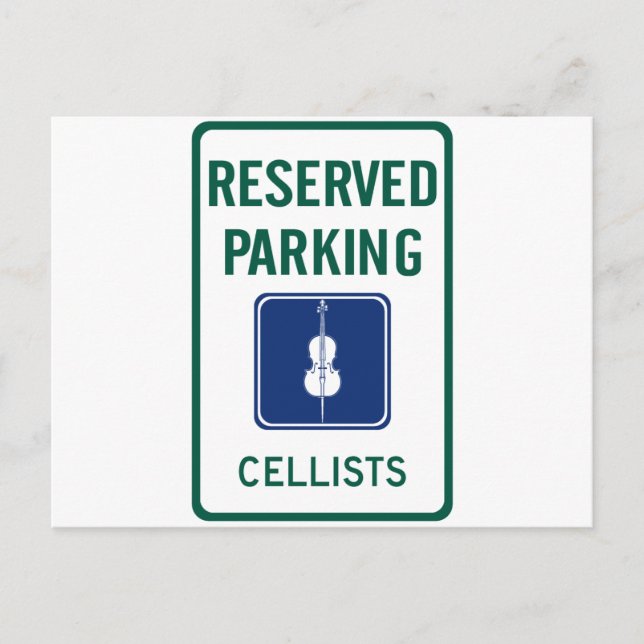 Carte Postale Cellists Parking (Devant)