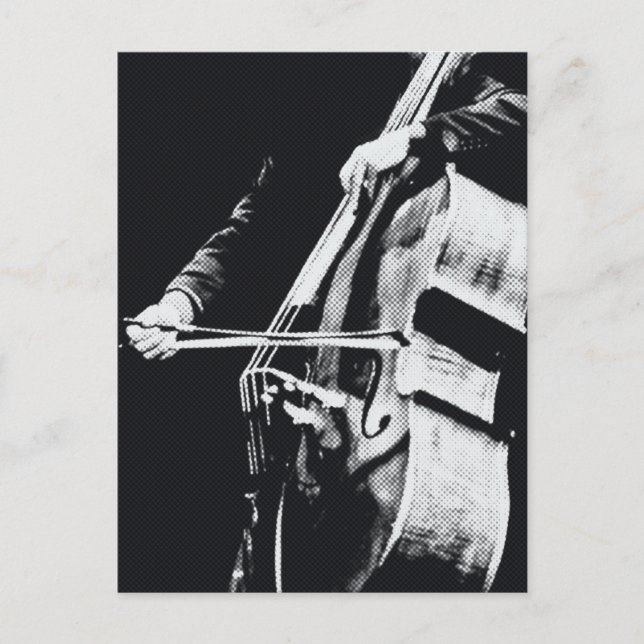 Carte Postale Cello, double basse (Devant)