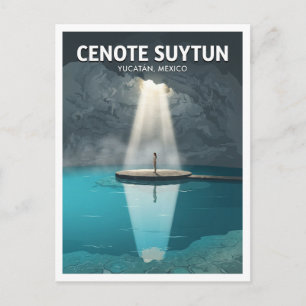 Carte Postale Cenote Suytun Valladolid Mexique Cadeau de Voyage