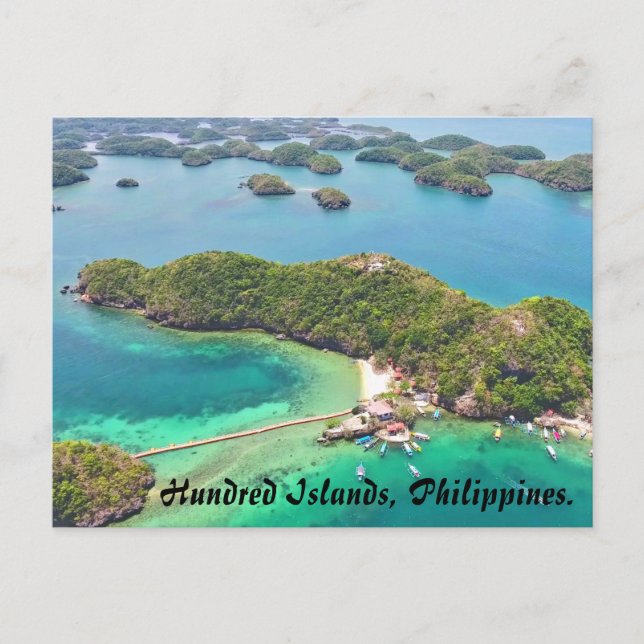 Carte Postale Cent îles, Philippines (Devant)