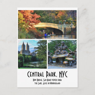 Carte Postale Central Park : Bow Bridge, San Remo, Alice in W...