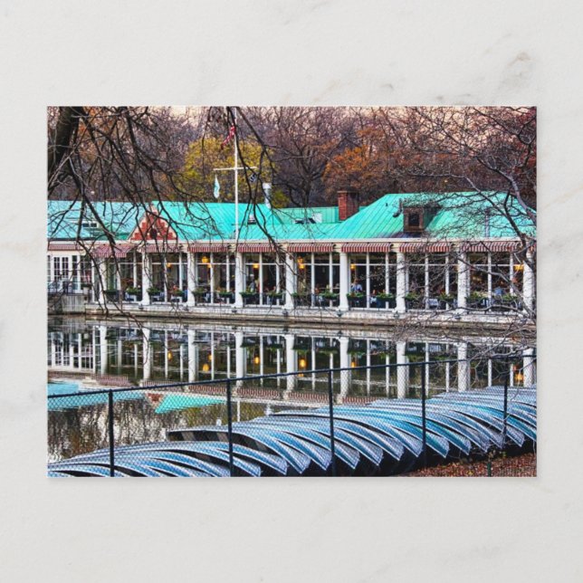 Carte Postale Central Park Rowboat Restaurant Boite (Devant)