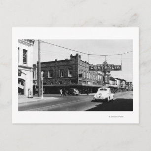 Carte Postale Centralia, WA Town View Main Street Photographie