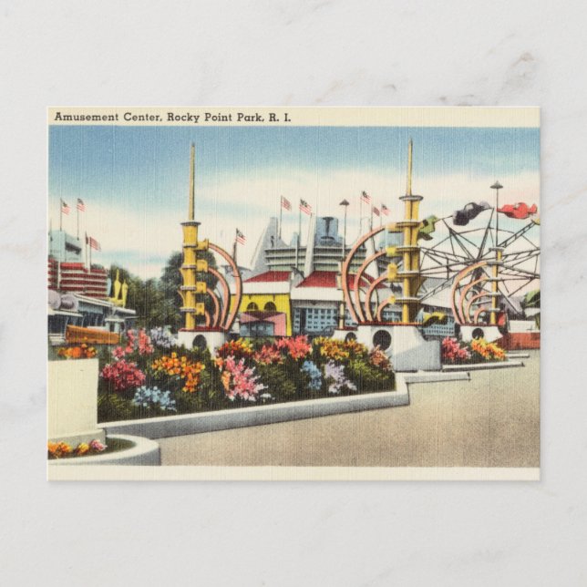 Carte Postale Centre d'attractions, Rocky Point Park, Rhode Isla (Devant)