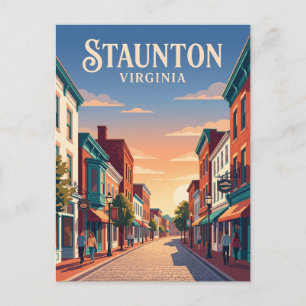 Carte Postale Centre historique de Staunton USA