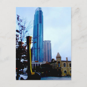 Carte Postale Centre-ville ATX avec guitare