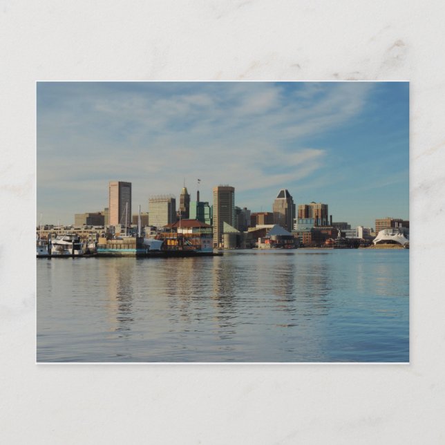 Carte Postale Centre-ville de Baltimore Skyline (Devant)