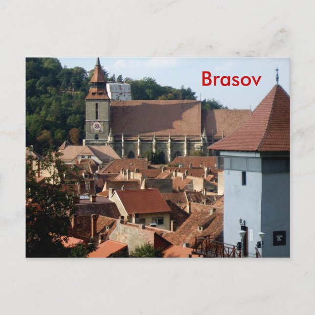 Carte Postale Centre-ville de Brasov (Devant)