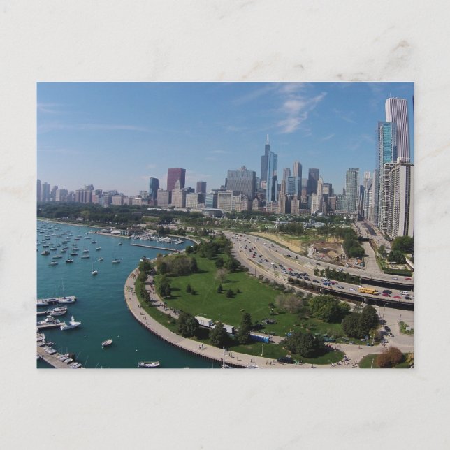 Carte Postale Centre-ville de Chicago (Devant)