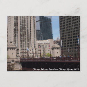 Carte Postale Centre-ville de Chicago, Chicago Tribune