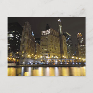 Carte Postale Centre-ville de Chicago sur la rivière Chicago à l