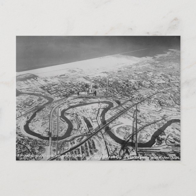 Carte Postale Centre-ville de Cleveland en 1937 (Devant)