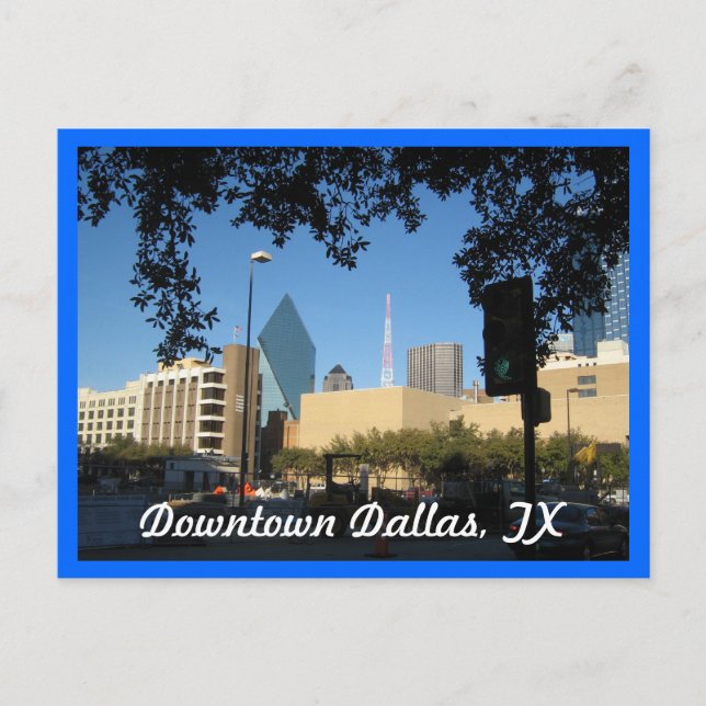 Carte Postale Centre-ville de Dallas, TX (Devant)