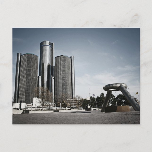 Carte Postale Centre-ville de Detroit (Devant)