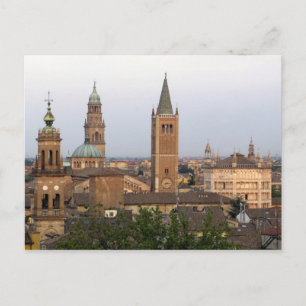 Carte Postale centre-ville de Parme; église Battistero sur la