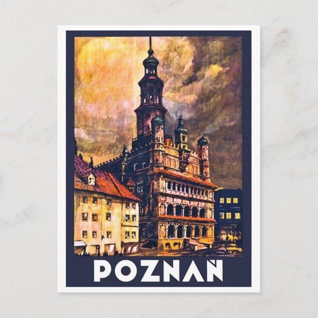 Carte Postale centre-ville de Poznan (Devant)