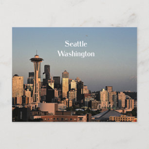 Carte Postale Centre-ville de Seattle, Washington