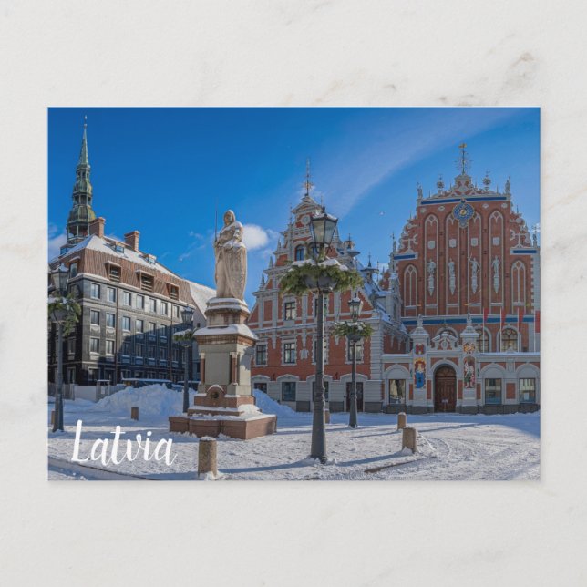 Carte Postale Centre-ville historique de Riga, Lettonie (Devant)