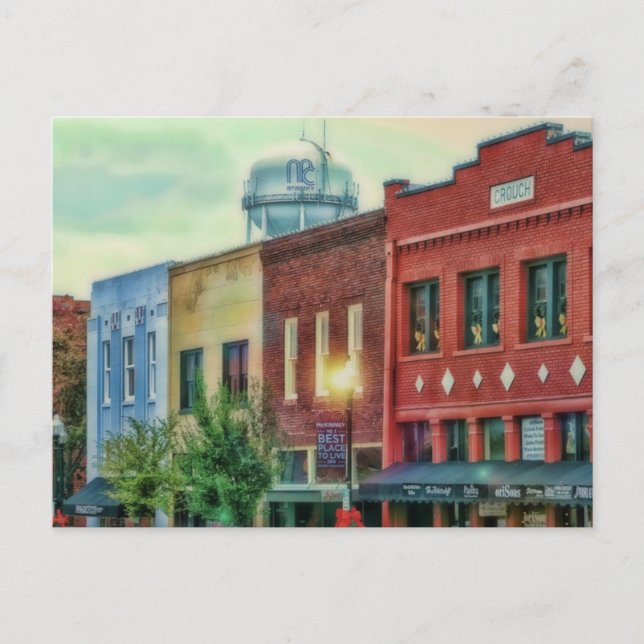 Carte Postale centre-ville historique McKinney Texas (Devant)