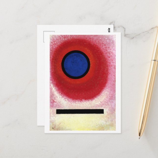 Carte Postale Cercle bleu II par Kandinsky, 1925 (Devant/Arrière en situation)