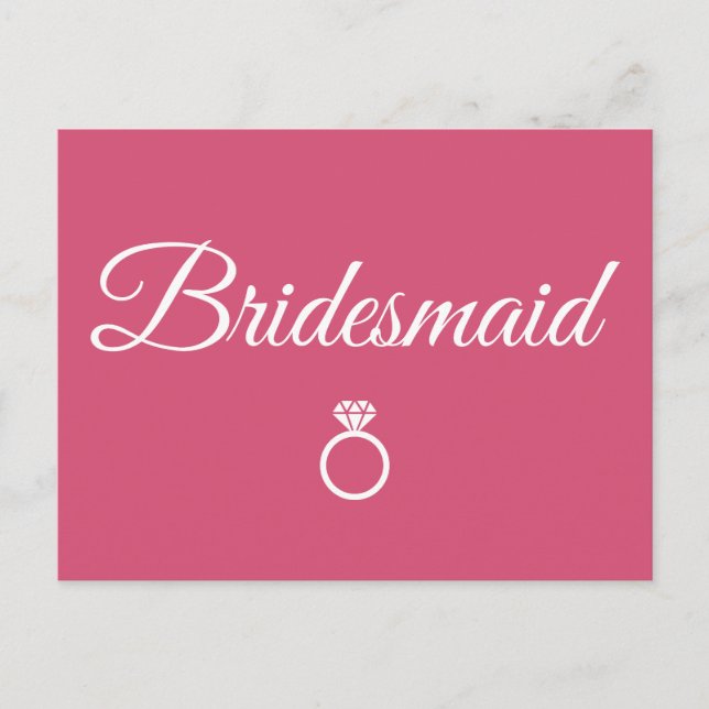 Carte Postale Cercle de Bridesmaid (Devant)
