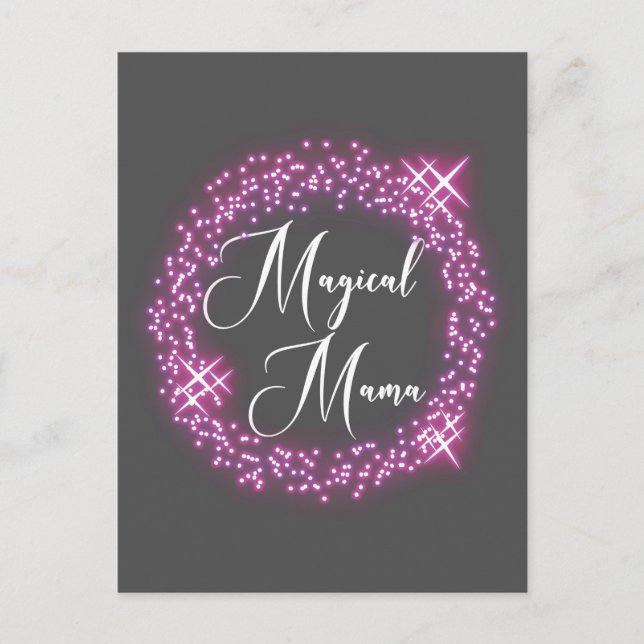 Carte Postale Cercle de Maman Magique d'étoiles brillantes (Devant)