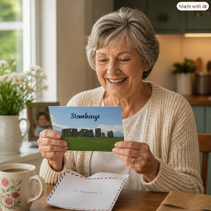 Carte Postale Cercle de pierres de Stonehenge Angleterre Personn