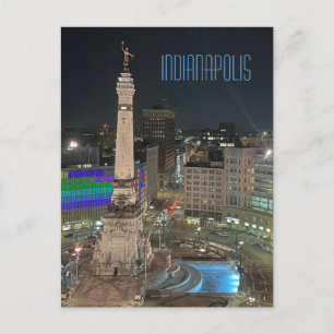Carte Postale Cercle des monuments d'Indianapolis