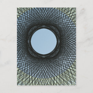Carte Postale cercle mixer en harmonie avec l'art abstrait noir