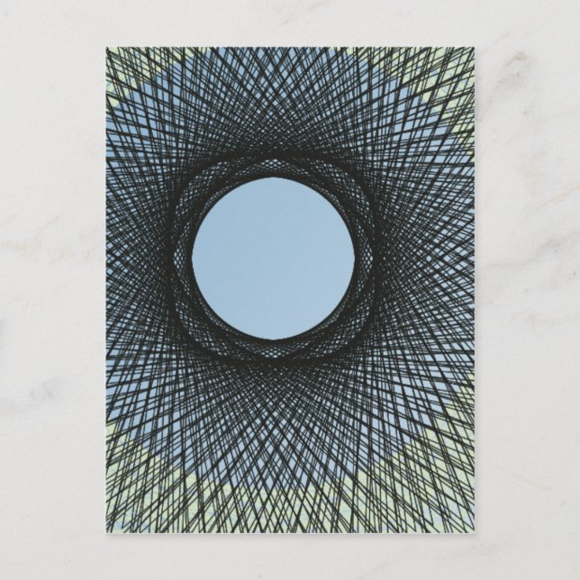 Carte Postale cercle mixer en harmonie avec l'art abstrait noir (Devant)
