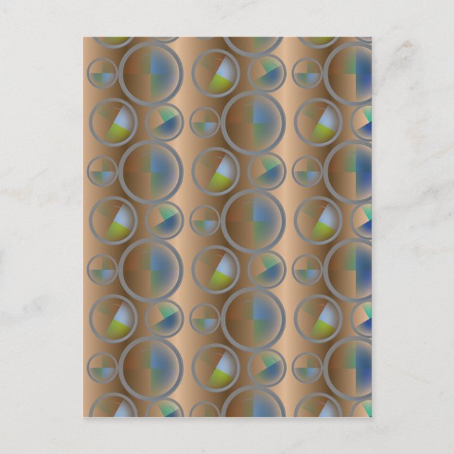 Carte Postale Cercles Abstraits (Devant)