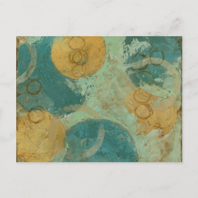 Carte Postale Cercles bleus et jaunes (Devant)