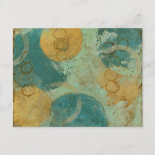 Carte Postale Cercles bleus et jaunes