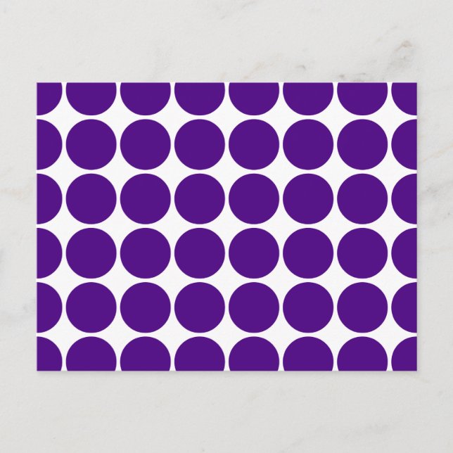 Carte Postale Cercles et points de points Polka : Pois violets (Devant)