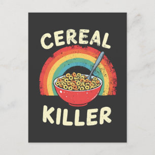 Carte Postale Céréales Killer Mens Food Pun True Crime