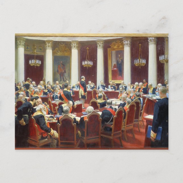 Carte Postale Cérémonie de la séance du Conseil d'État (Devant)