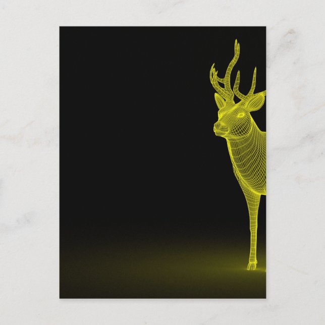 Carte Postale Cerf abstrait (Devant)