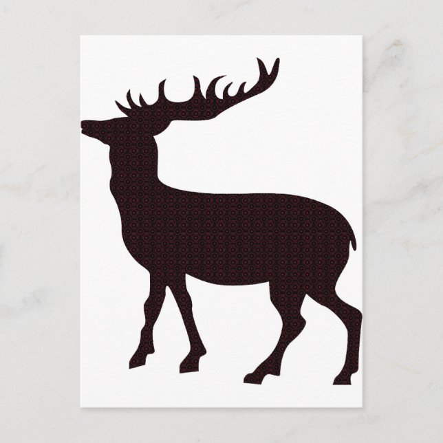 Carte Postale Cerf féminin moderne (Devant)