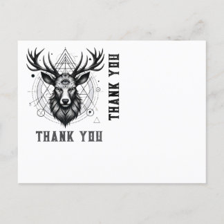 Carte Postale Cerf Majestic avec un troisième oeil et une patte 