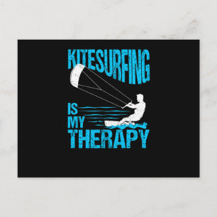 Carte Postale Cerf-volant drôle de planche de kite Kitesurfing