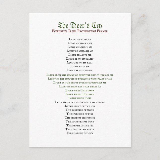 Carte postale Cerf's Cry (Devant)