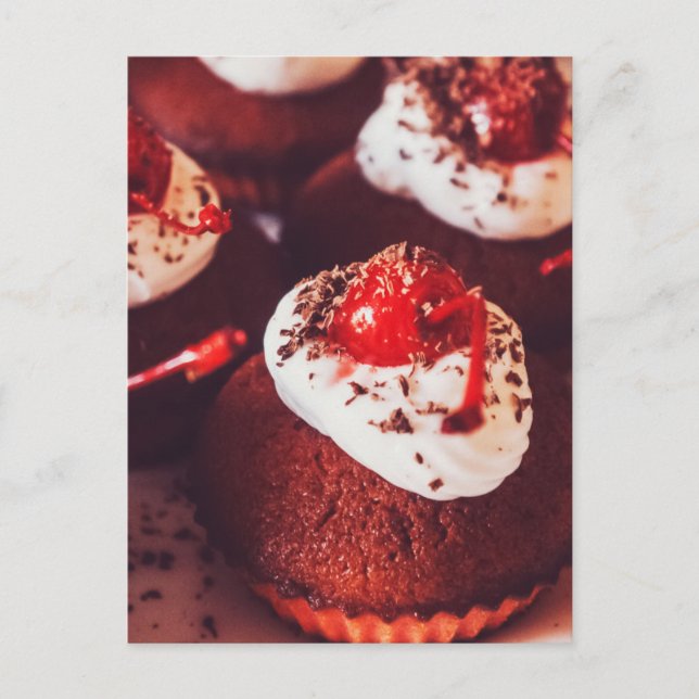 Carte postale Cerise Cupcakes (Devant)