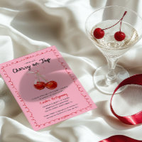 Cerise Whimsical Coquette sur le Baby shower supér