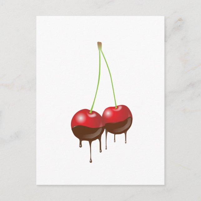 Carte Postale Cerises au chocolat (Devant)