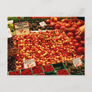 Carte Postale Cerises au marché Pike Place