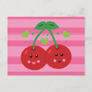 Carte Postale Cerises mignonnes